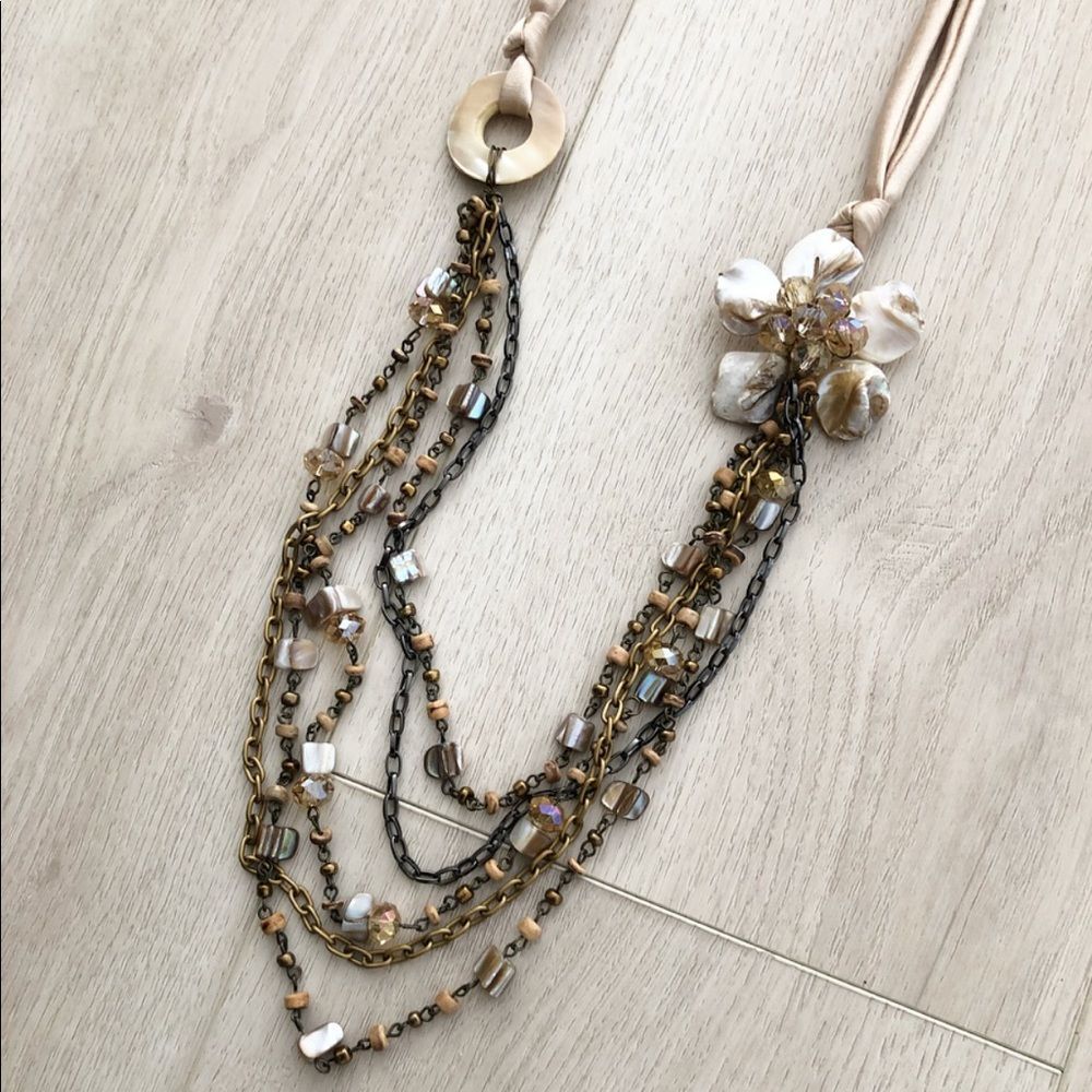 She’ll, Beads And Chain Layer Statement Necklace - image 3